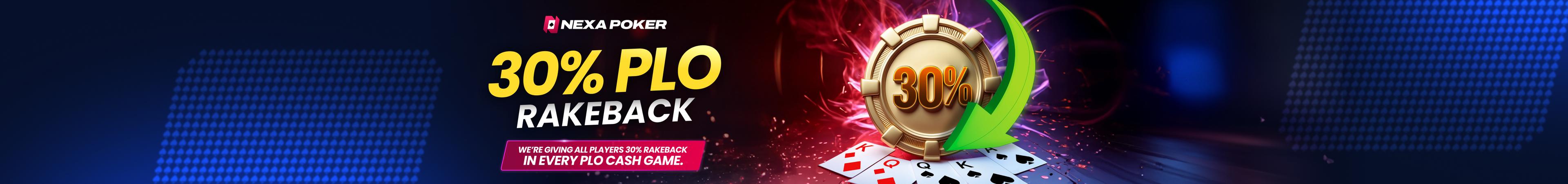 Amazing 30% PLO Rakeback